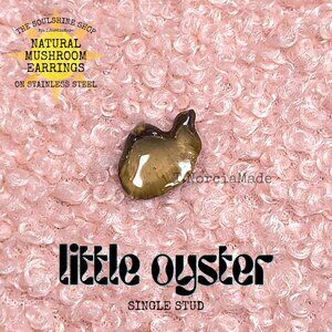 Little Oyster Natural Mushroom Single Stud Earring